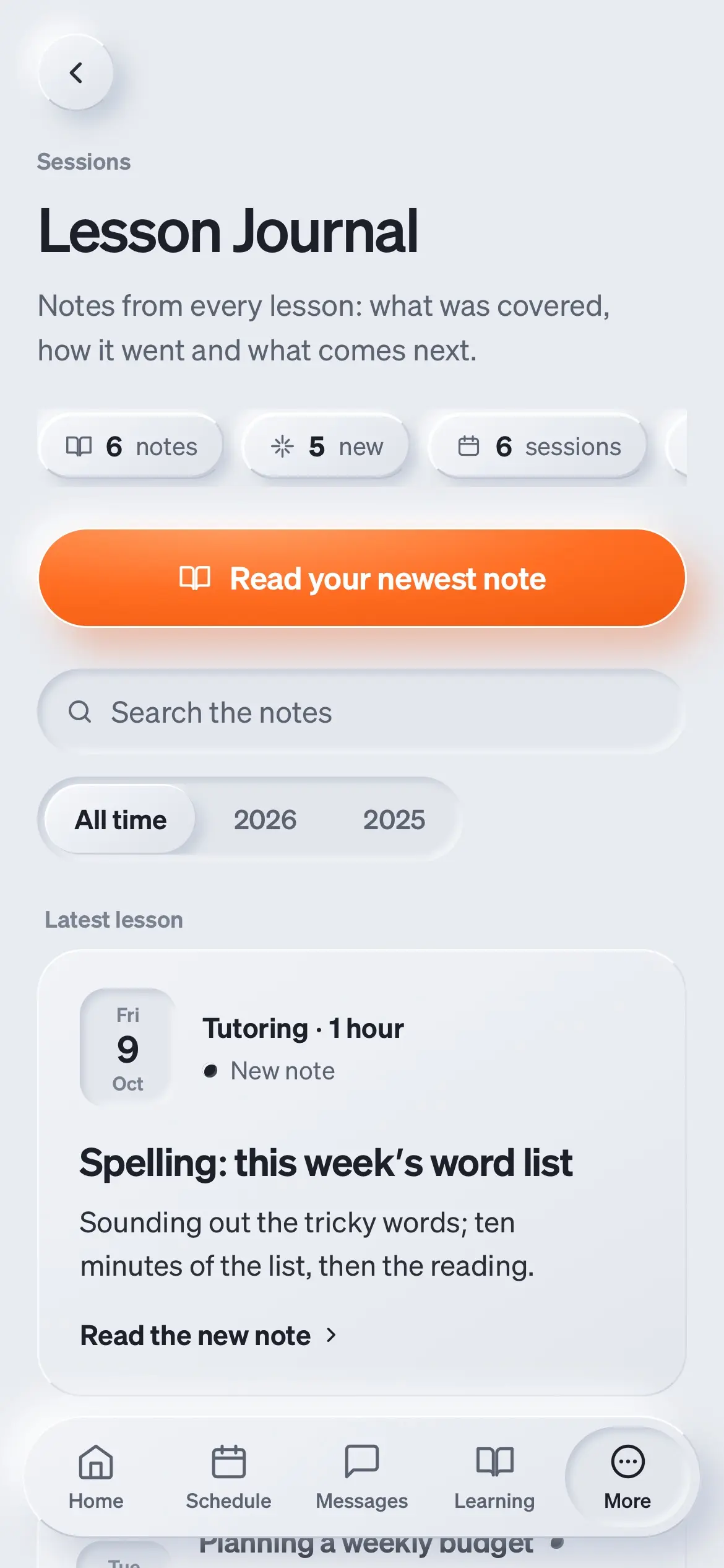 Lesson Journal