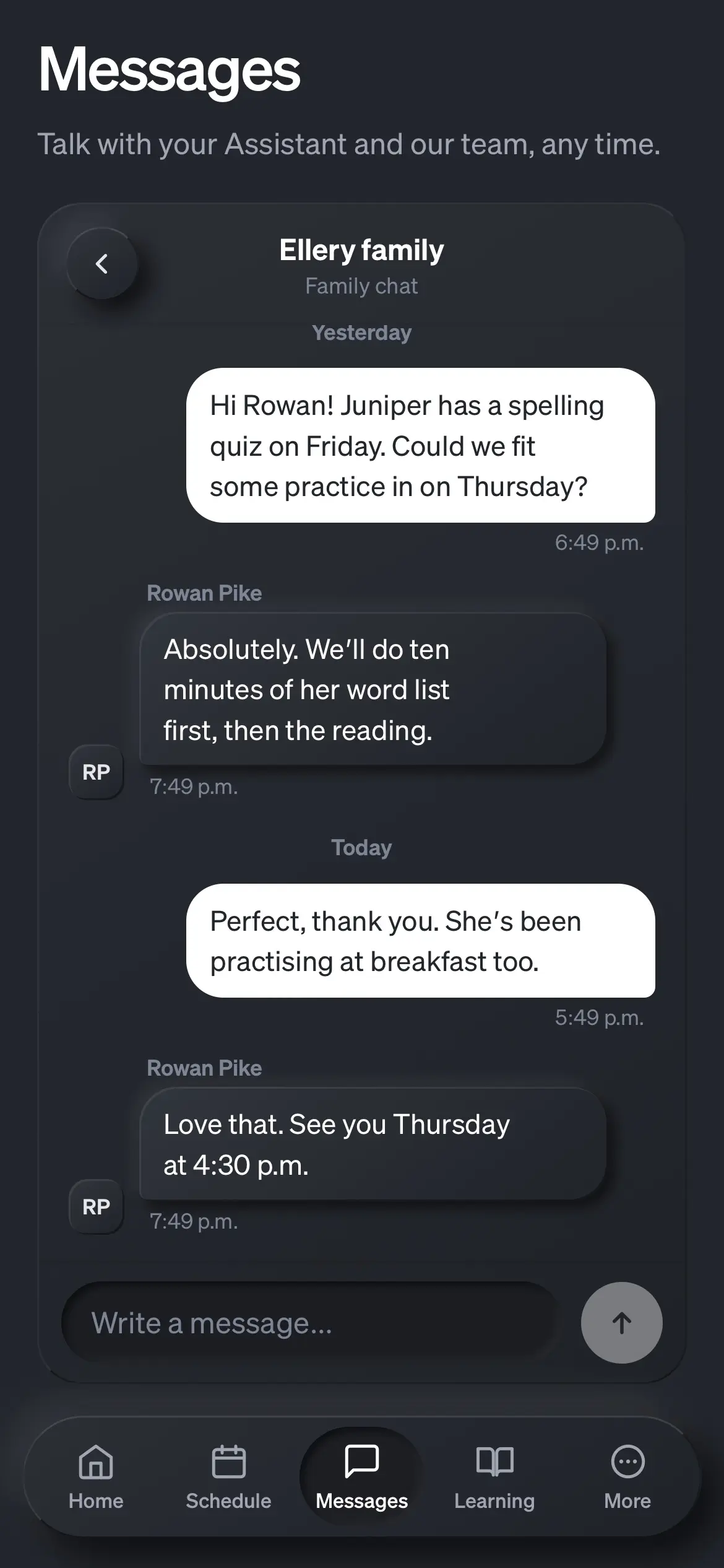 Messages